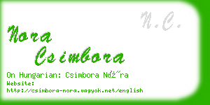 nora csimbora business card